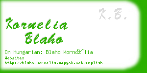kornelia blaho business card